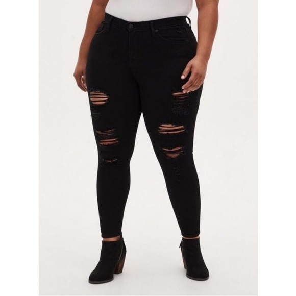 TORRID Women's Black Bombshell Skinny Premium Stretch Jean Plus Size 18 EUC 0409 - Picture 2 of 14